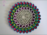 Quilled Diya Coaster / Quilling Candle Holder / Quilled Candle Coaster