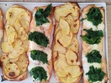 Lingue di pizza con asiago e cima di rapa maceratese