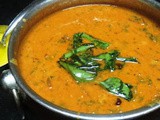 Kempu Harive -Kesu dantu Huli (Red Amarant - Colocasia stem curry)