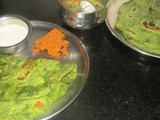 Palak Paratha (Green Spicy Chapati)