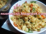 Veggie Macaroni with French Fry toppings