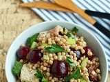 10-minute cherry and chicken couscous salad