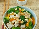 Asian-inspired chicken and broccoli salad