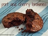 Port and cherry brownies