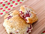 Strawberry-rhubarb drop scones: a recipe