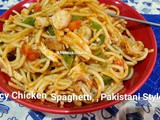 Spicy Chicken Spaghetti_Pakistani Style