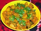 Batata-Vangyachi Bhaaji  - Potato-Brinjal Subzi