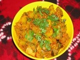 Batata-Vangyachi Bhaaji  (Potato-Brinjal Subzi)
