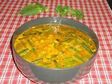 Bhendekayi sambar recipe - how to make ladies finger sambar