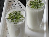 Buttermilk with cumin powder- Chas with jeera powder - Jeere thaak