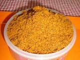 Chutney powder with flax seeds and peanuts - agase shenga chutney hudi - jawas chutney powder - flax seeds recipes - peanut recipes