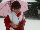 In Tokyo today, and it is snowing