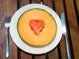 St Valentine breakfast (or dessert) melon, and more heart inspired ideas