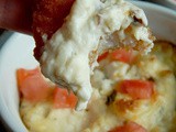 Baked Cheesy Chipotle Dip with Jumbo Shrimp Dippers