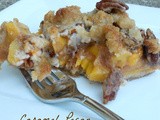 Caramel Pecan Peach Crumble Bars