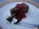 Chocolate Truffle Cheesecake with Raspberry Sauce