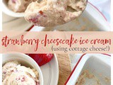 Strawberry Cheesecake Ice Cream (using cottage cheese!)