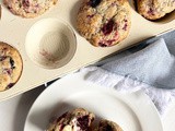 Triple Berry Sour Cream Muffins