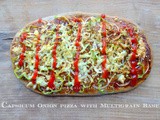 Capsicum Onion Pizza with Wholegrain Base #BreadBakers