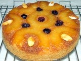 Whole wheat and eggless pineapple upside down cake