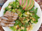 Applewood Smoked Pork, Apple & Walnut Salad #cookoutweek