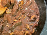 Beef Steak Tips with Mushrooms and Balsamic Gravy