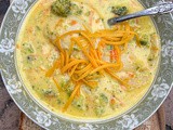 Broccoli Cheese Pierogi Soup