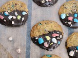 Chocolate Dipped Robin's Egg Cookies #EasterRecipes
