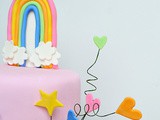 Hearts and Rainbows Cake
