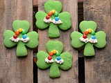 Rainbow Shamrock Cookies