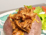 Slow Cooker Pulled Pork with Rhubarb bbq Sauce #fantasticalfoodfight