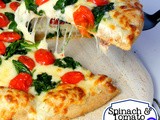 Spinach & Tomato Alfredo Pizza