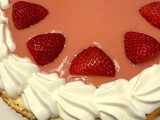 Vanilla Cheesecake with Strawberry Curd Topping