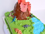 Volcano Birthday Cake
