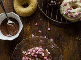 Chocolate Dipped Vanilla Baked Donuts