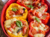 Double Cheese Baked Stuffed Peppers