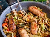One Pan Veggies & Italian Sausage Recipe
