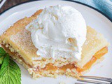 Peach Filled Italian Crostata Bars
