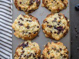 Streusel Topped Blueberry Chocolate Chip Muffins