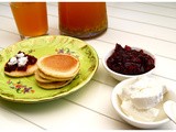 Pikelets with Jam and Goats Cheese
