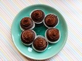 Two Ingredient Chocolate Cupcakes with Peanut Butter Mousse