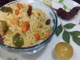 Amla Rice,Nellikai Sadam,Usirikaya pulihora,Gooseberry Rice Recipe