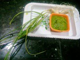 Green garlic Chutney |How to make garlic chives or hara lahsun chutney