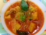Gummadikaya pulusu recipe,Andhra Pumpkin curry,Bhopla,kaddu rassa bhaji