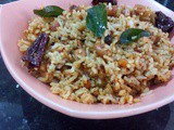 Puliyodharai or Pulihora recipe| Tamil style tamarind rie