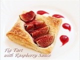 Fig Tart with Raspberry Sauce