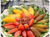 Fruit Salad with Bak Kwa Bits