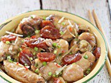 Steamed chicken with Chinese Sausage 腊肠蒸鸡