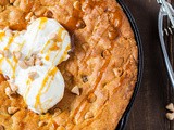 Butterscotch White Chocolate Skillet Cookie