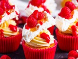 Lemon and Raspberry Pavlova Cupcakes